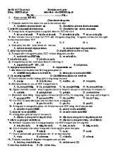 Bộ đề kiểm tra 45 phút môn Sinh học Lớp 10 (Ban KHTN) - Trường THPT Lê Lợi